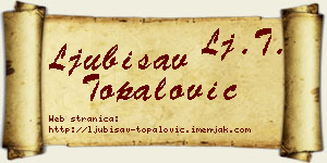 Ljubisav Topalović vizit kartica